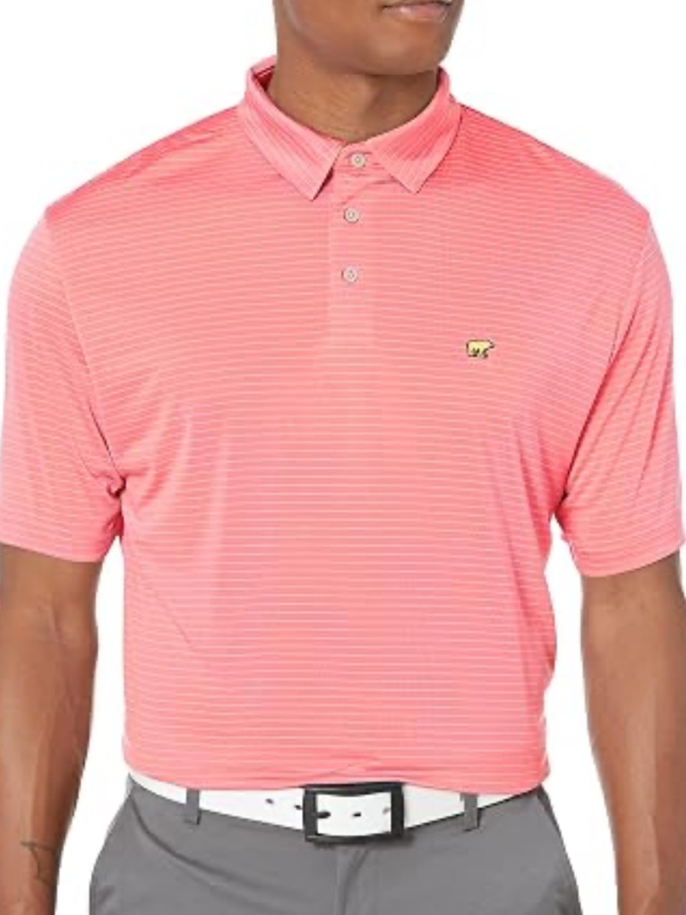 Jack Nicklaus Coral Stripe Polo 7
